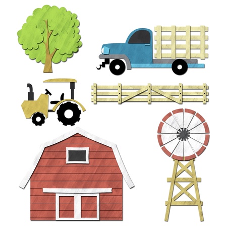 set of utility used in farmの写真素材