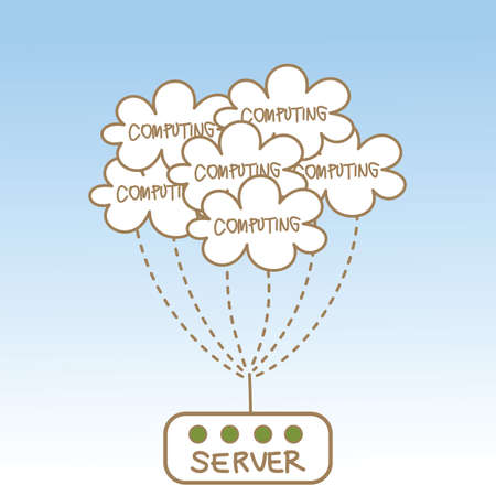 abstract of cloud computing serverの写真素材