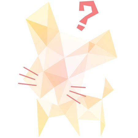 dog questioning cubist styleの写真素材