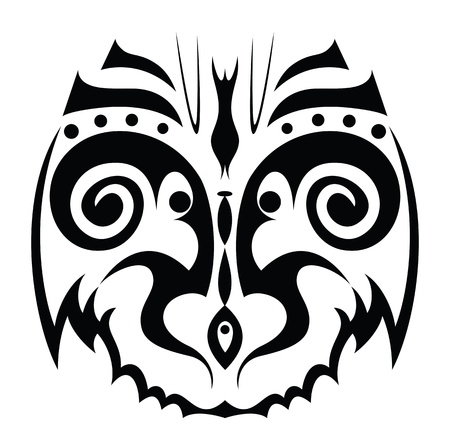 tattoo graphic of faceのイラスト素材