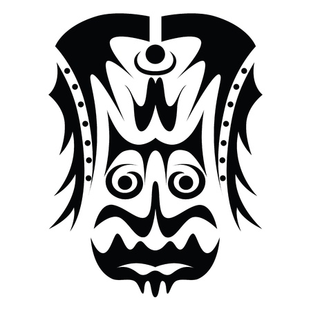 tattoo graphic of faceのイラスト素材