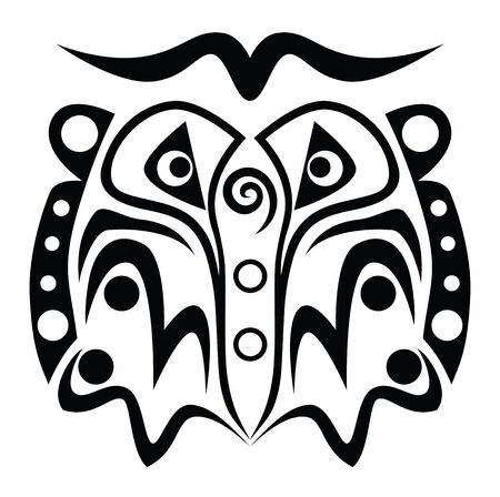 tattoo graphic of faceのイラスト素材