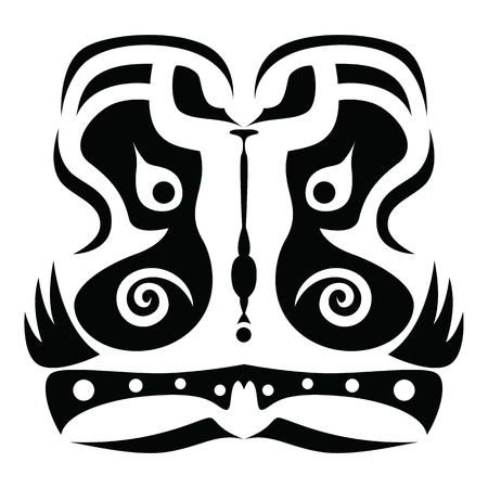 tattoo graphic of faceのイラスト素材