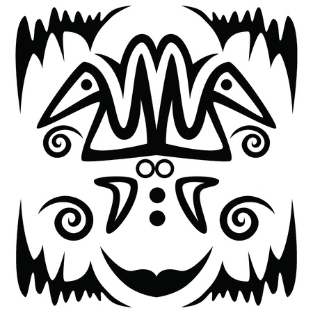 tattoo graphic of faceのイラスト素材