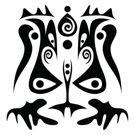 tattoo graphic of faceのイラスト素材