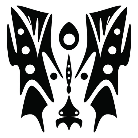 tattoo graphic of faceのイラスト素材