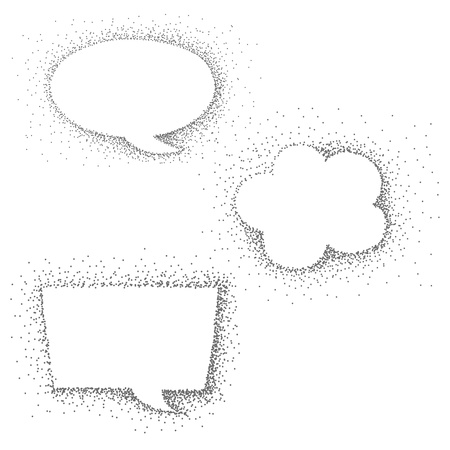 speech bubble dot paintのイラスト素材