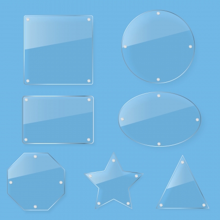 clear tint glass plate setのイラスト素材