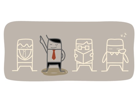 businessman ready to be differentのイラスト素材