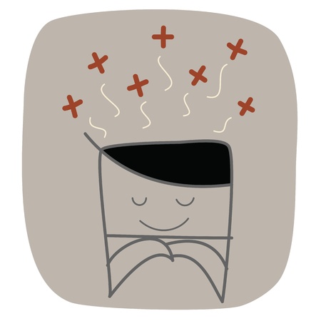  businessman thinking positiveのイラスト素材