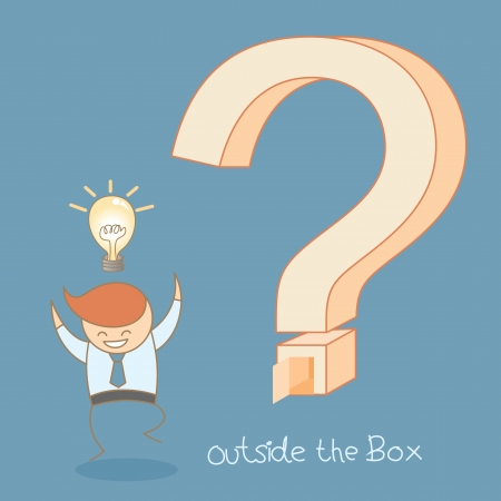 business man success idea outside the boxのイラスト素材