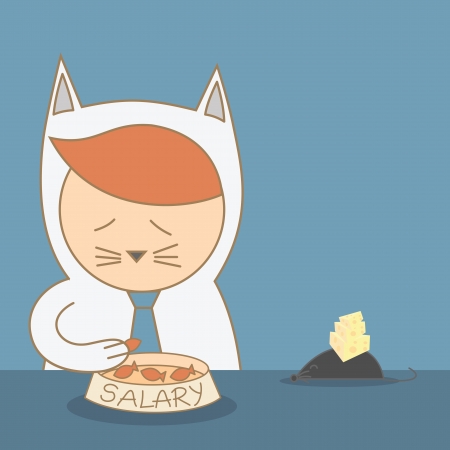 business man boring fulltime jobのイラスト素材