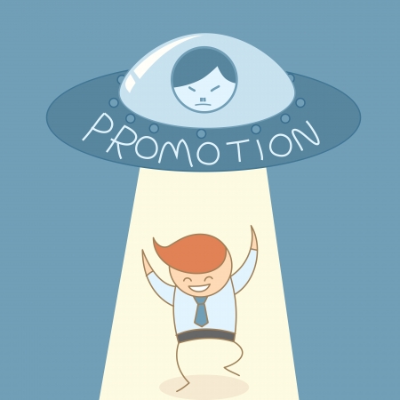 business man happy success in career promotionのイラスト素材