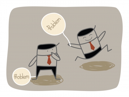business man dealing with problem のイラスト素材