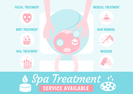 infographics cartoon character about spa treatmentのイラスト素材
