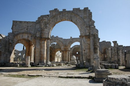 Church of Saint Simeon Stylites, Syriaの写真素材