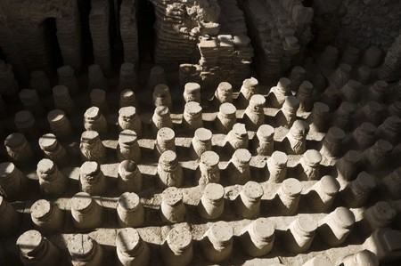 Roman baths at Beit She'an, Israelの写真素材