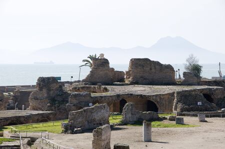 Antonin thermes in Carthage, Tunisの写真素材