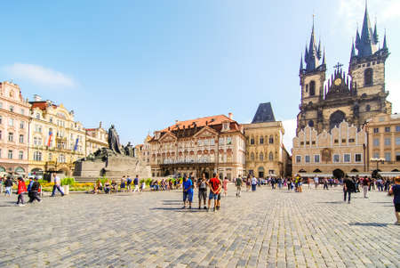 Old Town Square and Church of Our Lady before Tyn in Pragueのeditorial素材