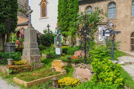 Cemetery of Stift Sankt Peter Salzburg (Erzabtei St. Peter), Austriaのeditorial素材