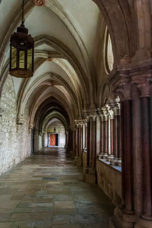 HEILIGENKREUZ, VIENNA, AUSTRIA - AUG 9 2019: Heiligenkreuz Abbey is a Cistercian monastery in the village of Heiligenkreuz in Vienna woods; oldest continuously occupied Cistercian monastery in the worldのeditorial素材