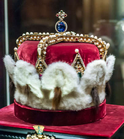 Klosterneuburg, Austria - August 14, 2019: Archducal hat in exposition at Klosterneuburg Monasteryのeditorial素材