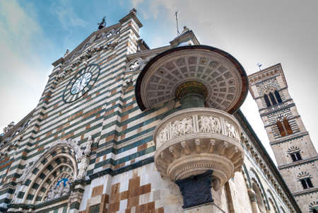 Duomo the Cathedral of Prato, Tuscany, Italy, Europeの写真素材
