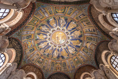 The Baptistery of Neon (Italian: Battistero Neoniano) or Orthodox Baptistery is a Roman religious building in Ravenna, northeastern Italy. The most ancient monument remaining in the city, it was partly erected on the site of a Roman bathのeditorial素材