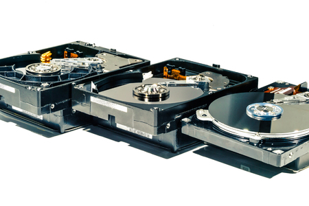 hard disk for computer on isolated white background