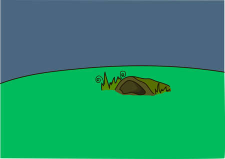 badger, burrow, hole, den, brock, house, mammal, earth, darkのイラスト素材