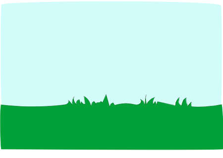 The green grass and the blue sky.のイラスト素材