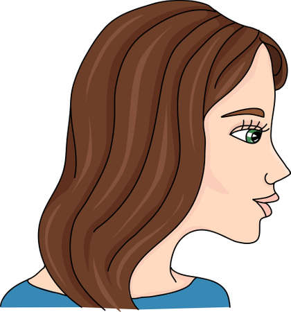 Mama, woman, face in profileのイラスト素材