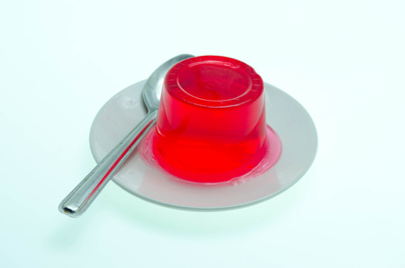 Sweet woodruff jelly cup dessertの写真素材