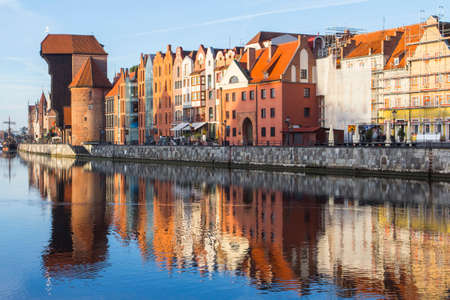 Gate-crane is a historical city gate with a lifting mechanism in Gdansk. Poland