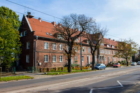 A historic brick house in the center of Gdansk. Polandのeditorial素材
