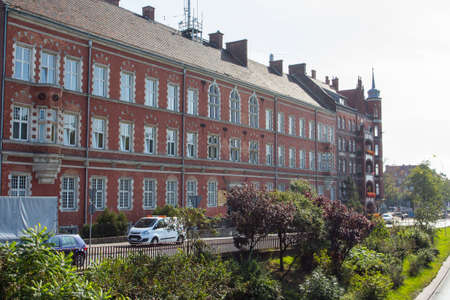 A historic brick house in the center of Gdansk. Polandのeditorial素材