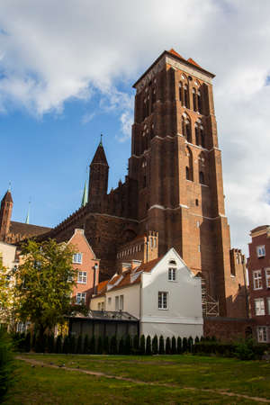 St. Mary's Catholic Church in Gdask, Poland.の写真素材
