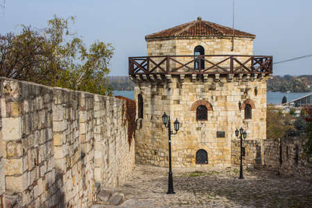 Ancient tower in the Belgrade Fortress. Serbiaのeditorial素材