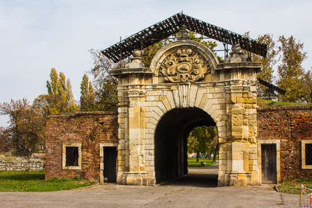 Ancient gate in Belgrade fortress. Serbiaのeditorial素材