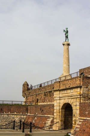 Ancient gate in Belgrade fortress. Serbiaのeditorial素材