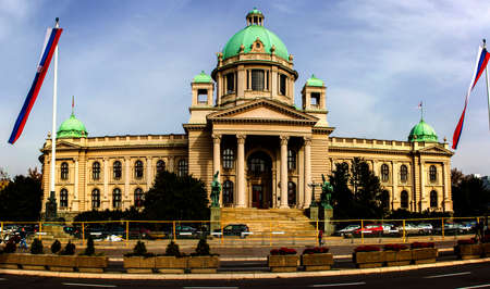 Assembly of the Republic of Serbia in Belgrade. Serbiaのeditorial素材