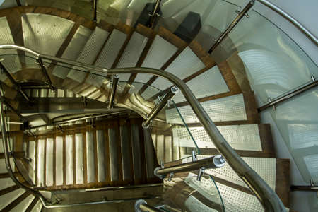 Modern metal stairs in the interiorの写真素材