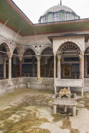 Beautiful historic pavilion at Topkapi Palace in Istanbul in cloudy weather. Turkeyのeditorial素材
