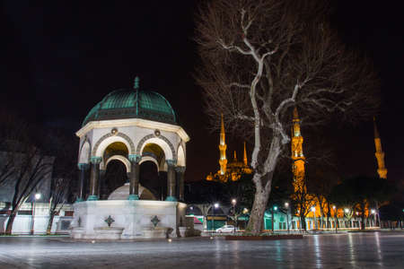 View of the historic German Fountain in central Istanbul. Turkeyの写真素材