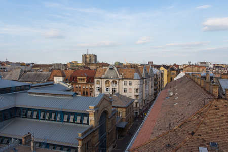 View of the rooftops of the Old Town of Budapest. Hungaryの写真素材