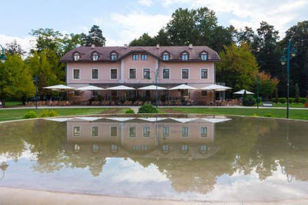 Beautiful hotel building in Sarajevo. Bosnia and Herzegovinaのeditorial素材