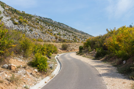 Mountain road near the town of Blagai. Bosnia and Herzegovinaの写真素材