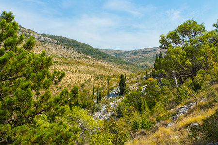 Beautiful mountain landscape near the town of Blagaj. Bosnia and Herzegovinaの写真素材