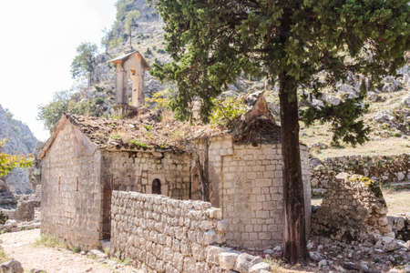 Abandoned historic church of St. George near the town of Kotor. Montenegroの写真素材