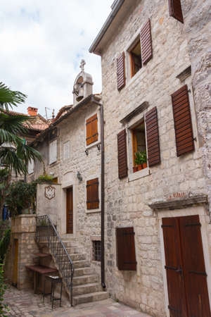 Entrance to the church of St. Nicholas in the Old Town of Kotor. Montenegroの写真素材